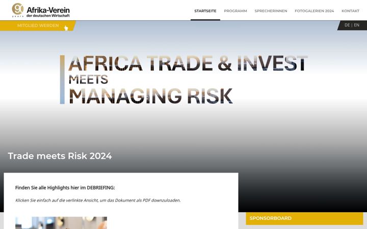 Screenshot ta' africatradeinvest.de