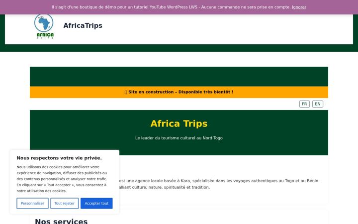 Screenshot von africatrips.net