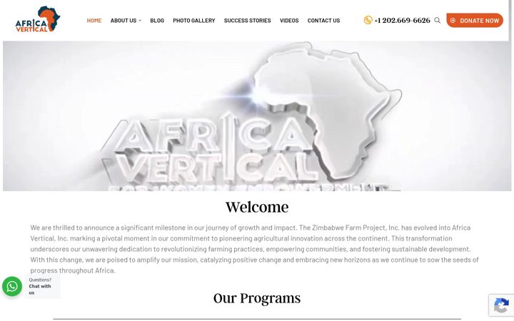 Screenshot von africavertical.org