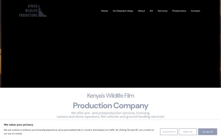 Screenshot von africawildlifeproductions.com