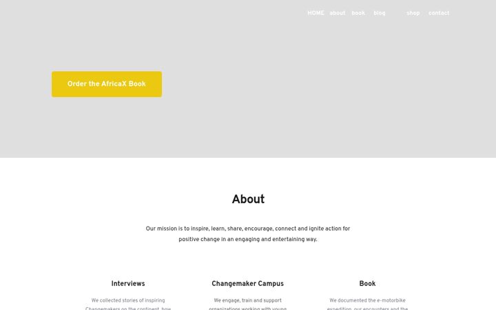 Screenshot of africax.org