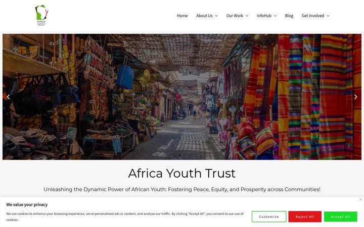 Screenshot von africayouthtrust.org