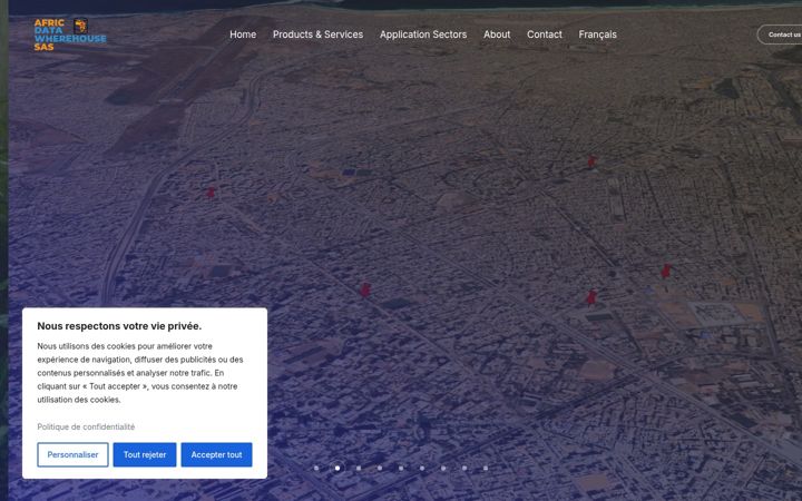 Screenshot of africdatawherehouse.com