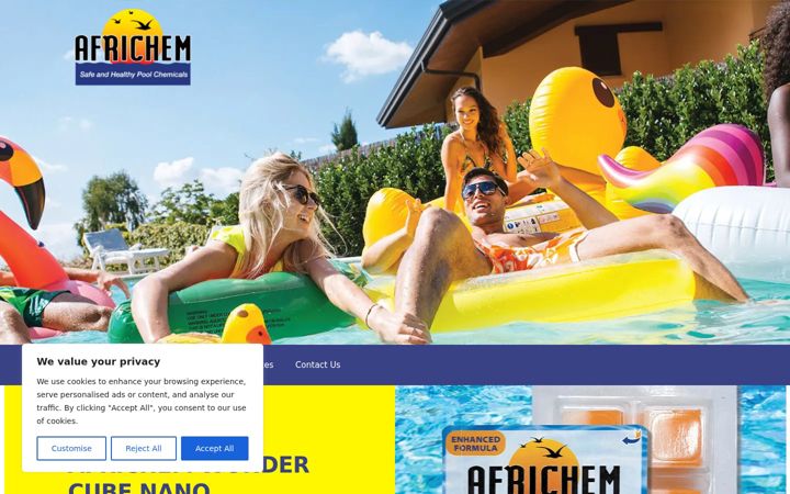 Screenshot von africhem.co.za
