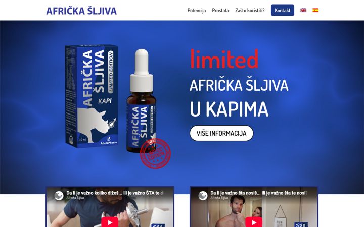 Screenshot of africkasljiva.ba