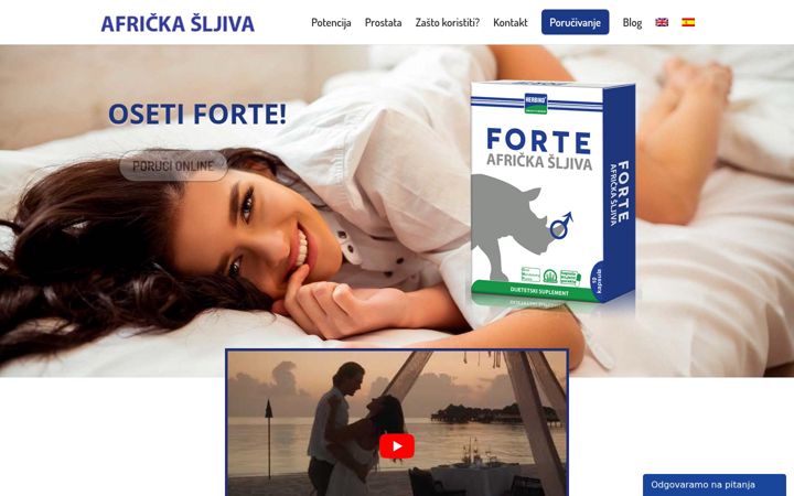 Screenshot of africkasljiva.com