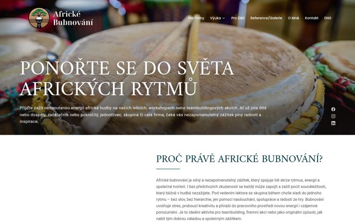 Screenshot of africkebubnovani.cz