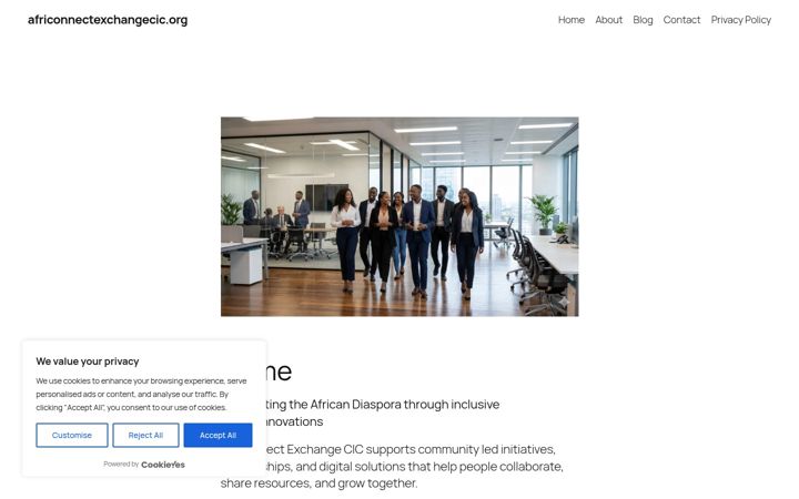 Screenshot of africonnectexchangecic.org