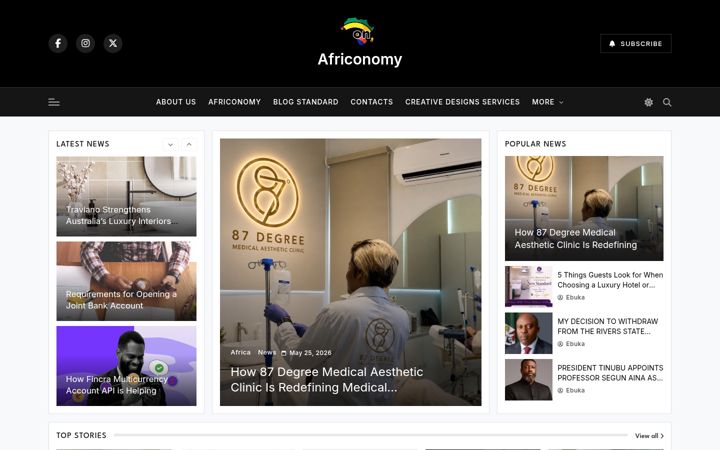 Screenshot of africonomy.ng