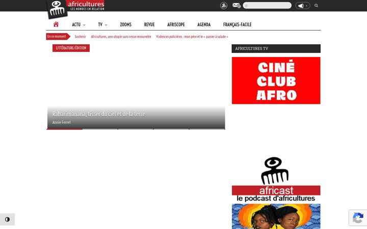 Screenshot of africultures.com