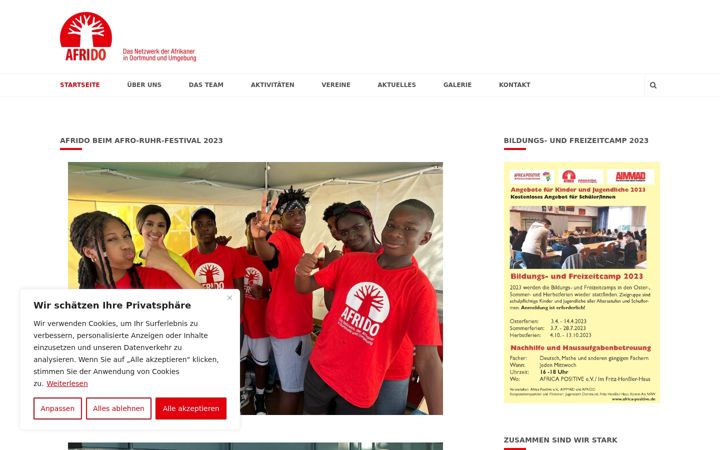 Screenshot of afrido.de