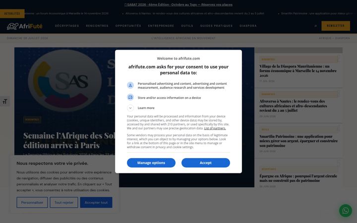 Screenshot of afrifute.com