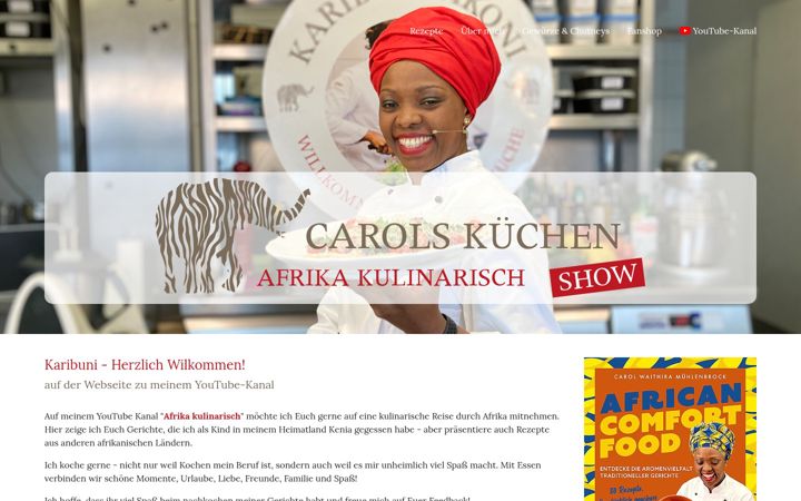 Snímek obrazovky afrika-kulinarisch.de