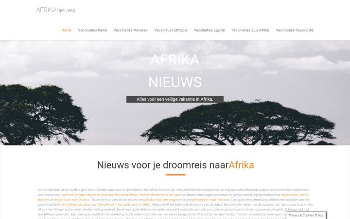 Screenshot of afrika-nieuws.nl