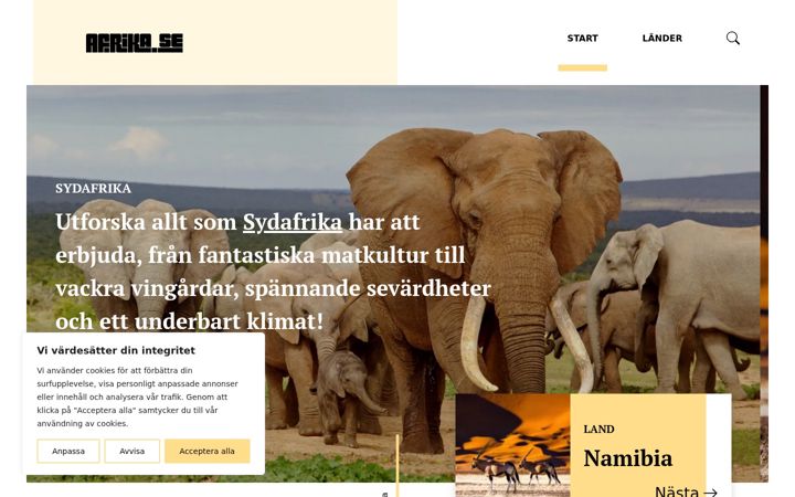 Screenshot of afrika.se