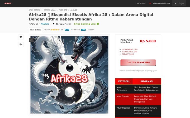 Snímek obrazovky afrika28.org