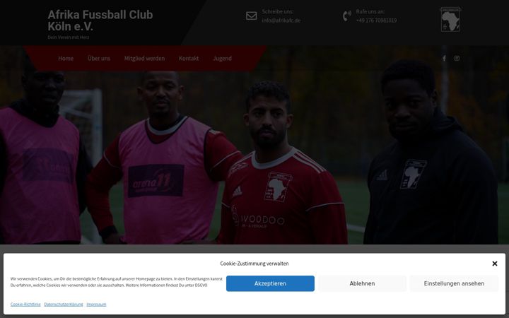 Snímek obrazovky afrikafc.de