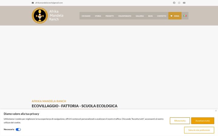 Snímek obrazovky afrikamandelaranch.org