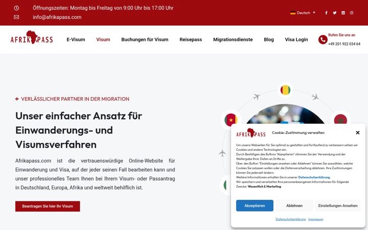 Screenshot of afrikapass.com