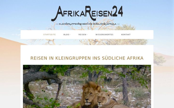 Snímek obrazovky afrikareisen24.com