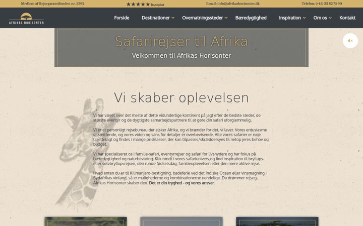 Snímek obrazovky afrikashorisonter.dk