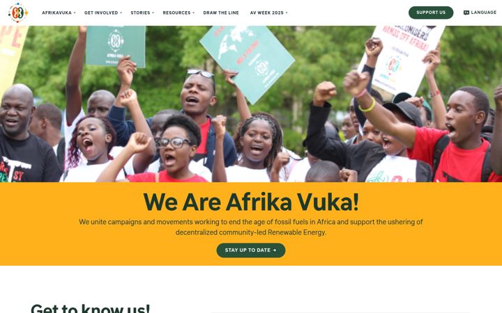 Screenshot of afrikavuka.org