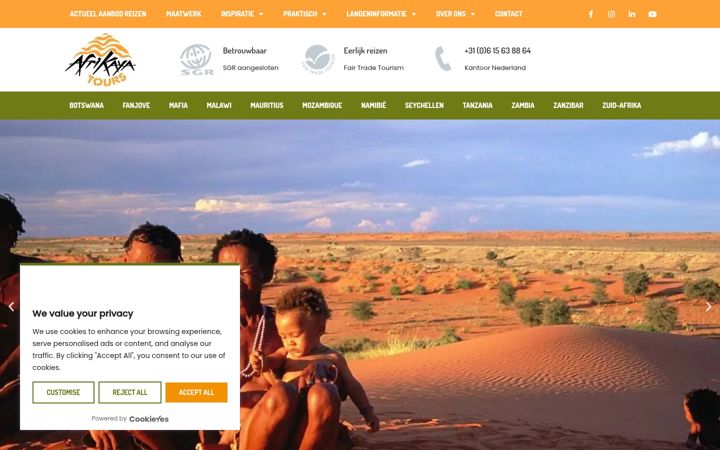 Screenshot of afrikayatours.nl
