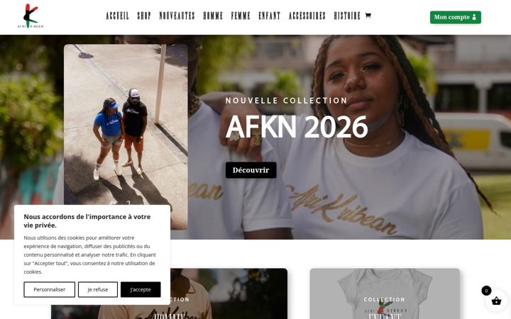Screenshot of afrikribean.com