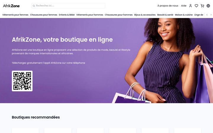 Screenshot of afrikzone.com