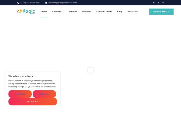 Screenshot di afrilogicsolutions.com