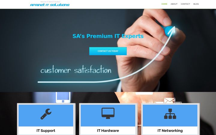 Screenshot of afrinetit.co.za