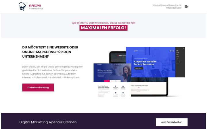 Screenshot of afripamediaservice.de