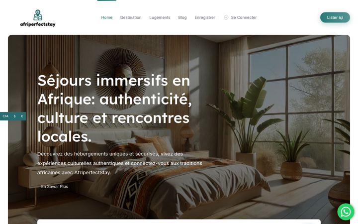 Captura de pantalla de afriperfectstay.com