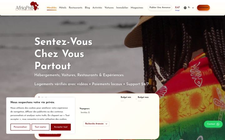 Screenshot of afriqpnb.com