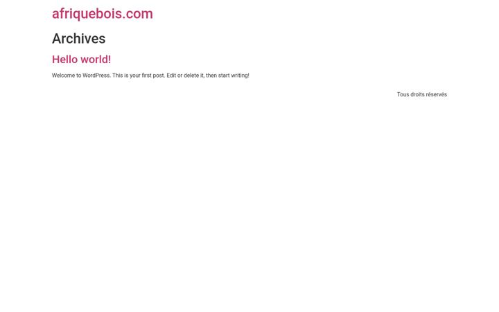 Screenshot of afriquebois.com