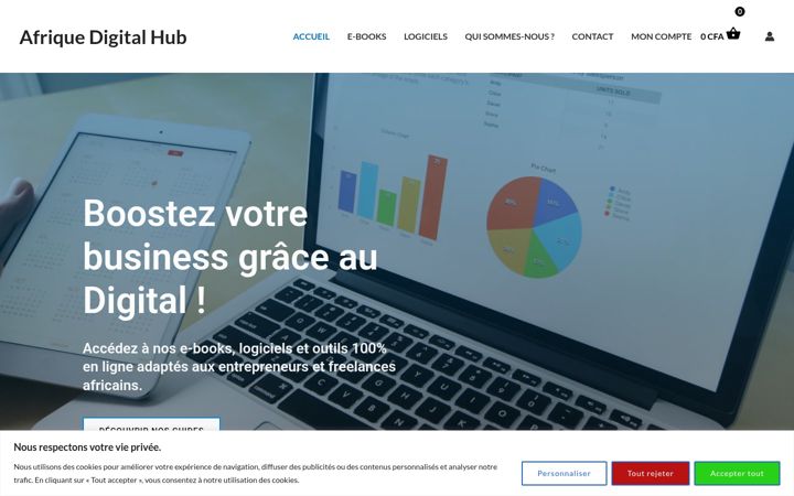 Captura de pantalla de afriquedigitalhub.com