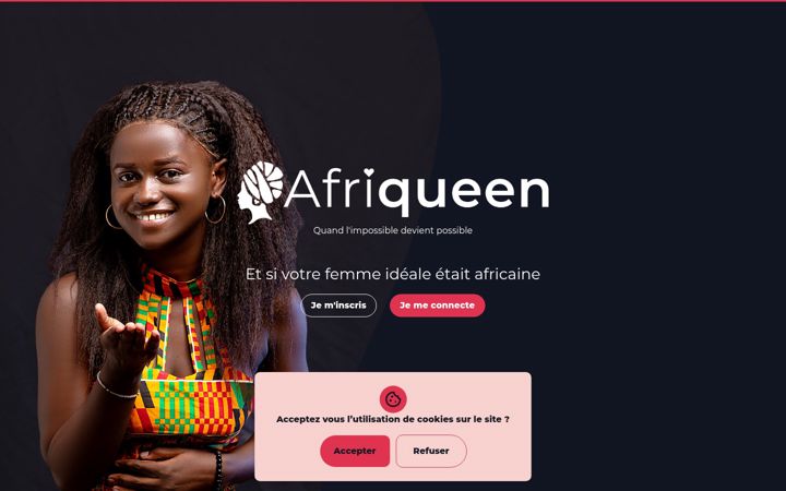 Screenshot of afriqueen.fr