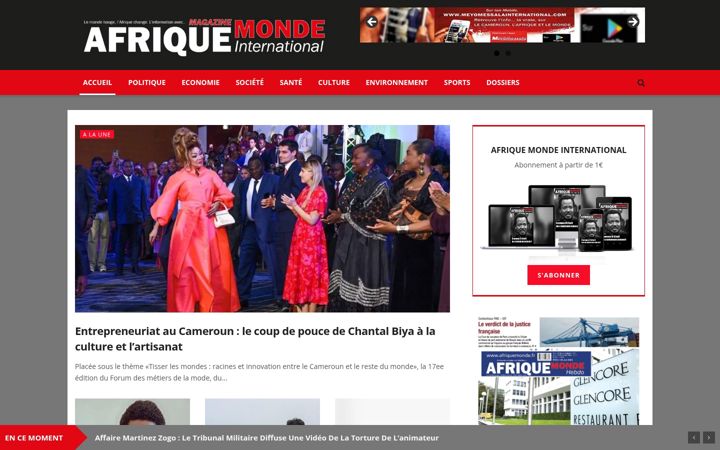 Screenshot of afriquemonde.fr