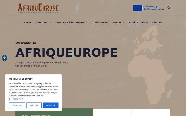 Screenshot of afriqueurope.eu