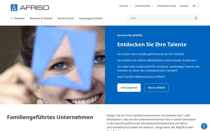 Screenshot of afriso.jobs