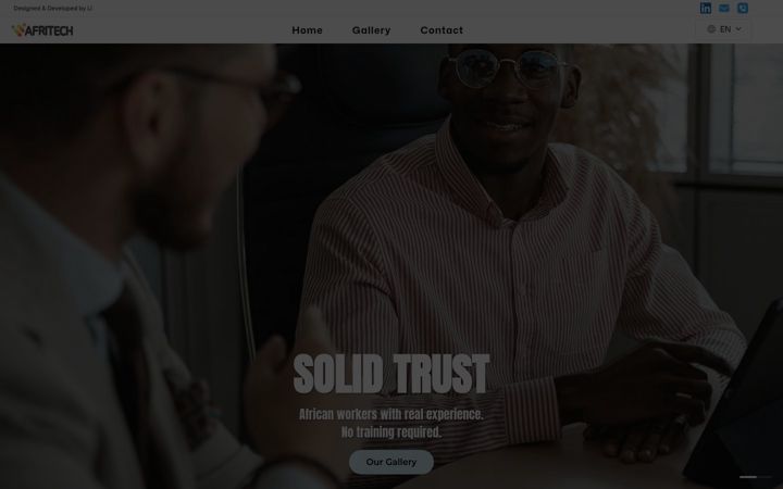 Screenshot of afritechlabor.com