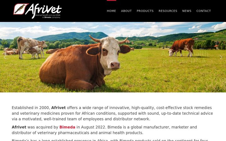 Screenshot του afrivet.co.za