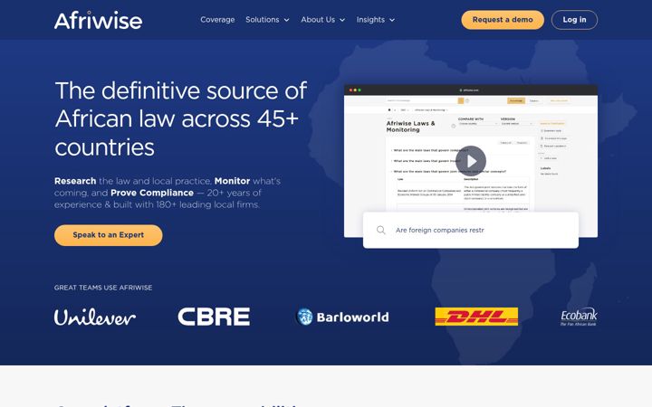 Screenshot of afriwise.com