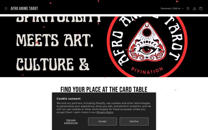 Screenshot ta' afroanimetarot.com