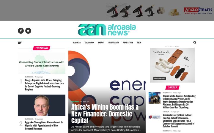 Screenshot of afroasianews.com