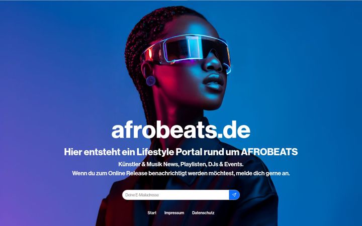 Screenshot of afrobeats.de