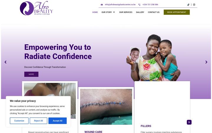 Screenshot of afrobeautyplasticcentre.co.ke