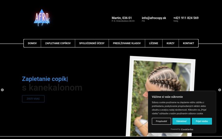 Screenshot of afrocopy.sk