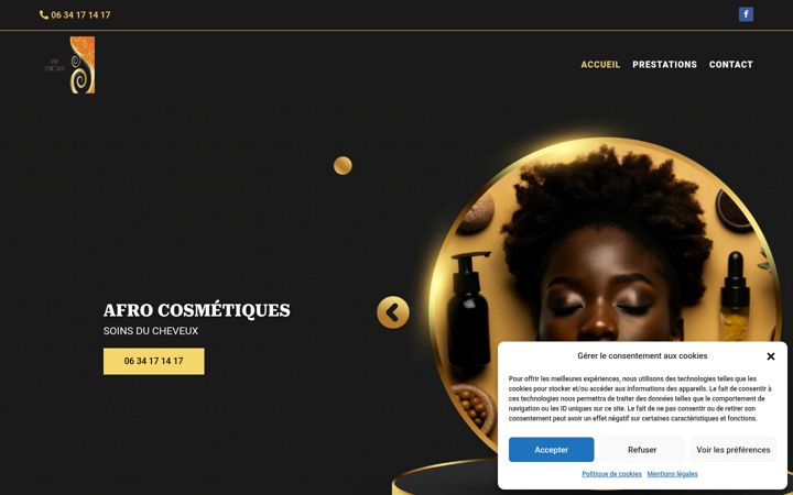 Screenshot of afrocosmetiques-85.fr