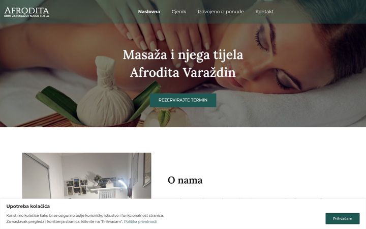 Екранна снимка на afrodita.com.hr